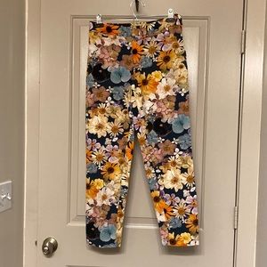 Maeve floral cropped pants, size 2